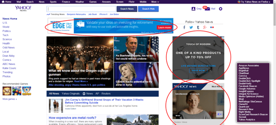 Yahoo! without ad blocking