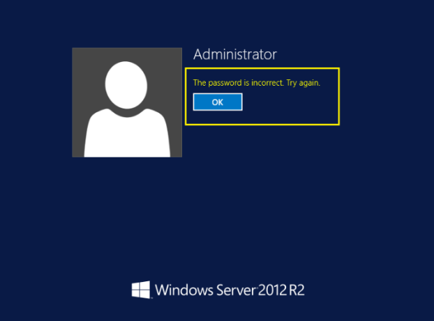 Reset Windows Server 2012 Domain Administrator Password